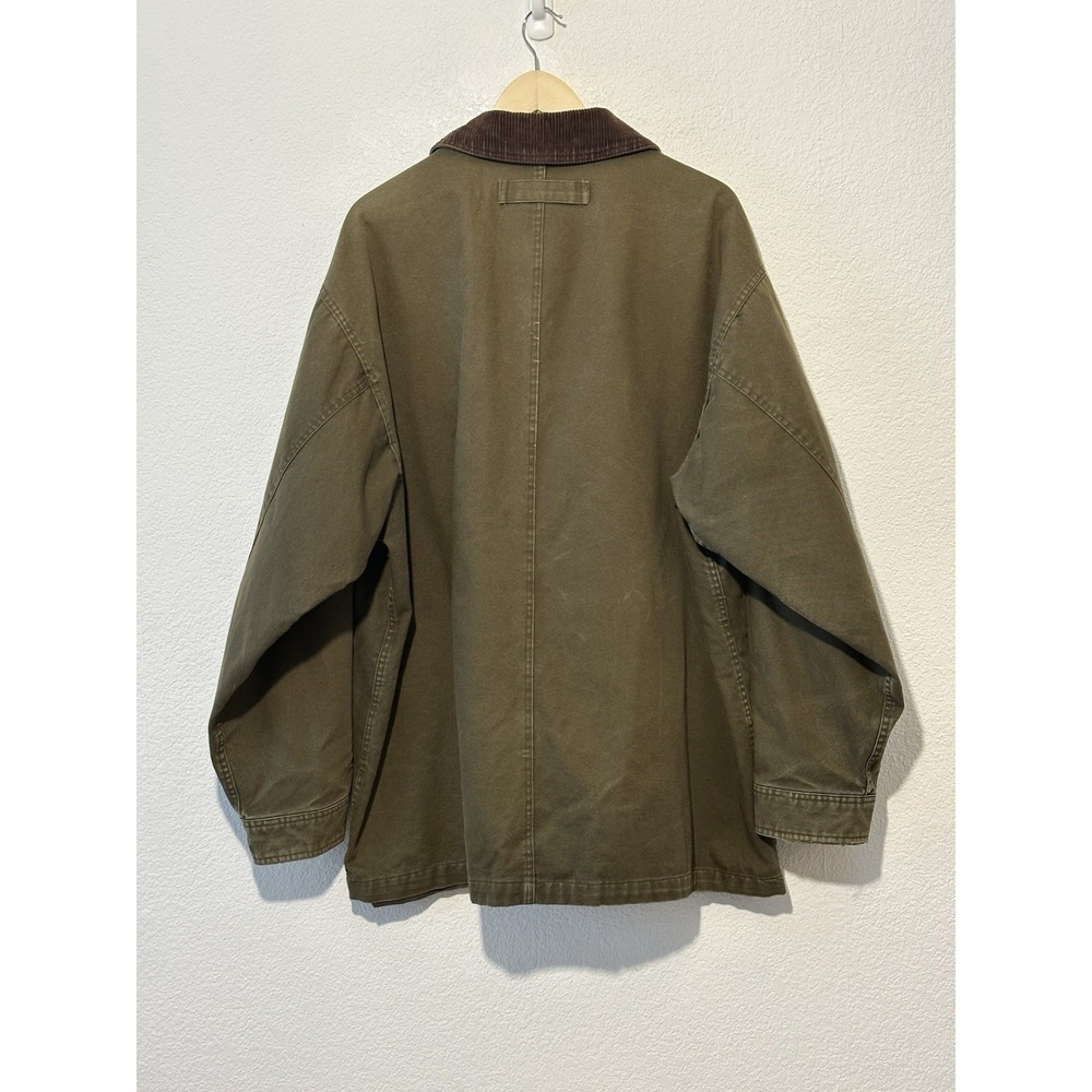 VTG Eddie Bauer Canvas Cotton Field Barn Chore Jacket Mens XL Green - Picture 2 of 10